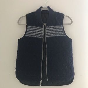 Madewell blue vest reversible small
